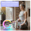 Caxinha de Som G -Speaker COR BRANCA Com Relógio Luminária Bluetooth Inteligente Carregador Sem Fio Led Luz Rgb COM RELÓGIO